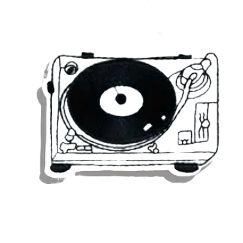 Nažehlovací nášivka gramofon