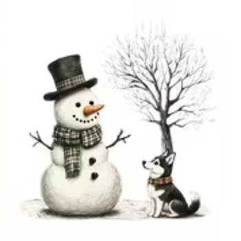 Nažehlovací obrázek sněhulák