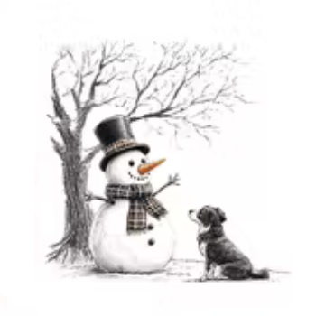 Nažehlovací obrázek sněhulák