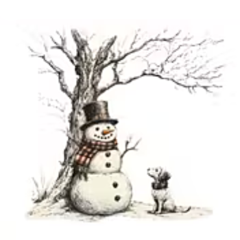 Nažehlovací obrázek sněhulák