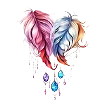 Nažehlovací obrázek barevné peří