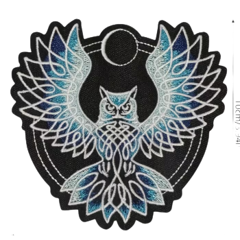 Vyšívaná nášivka sova