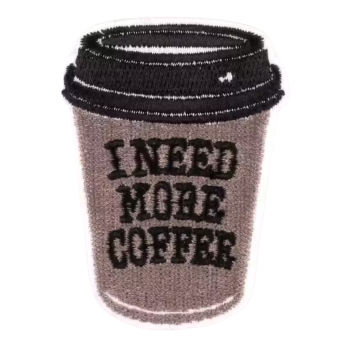 Nažehlovací nášivka káva