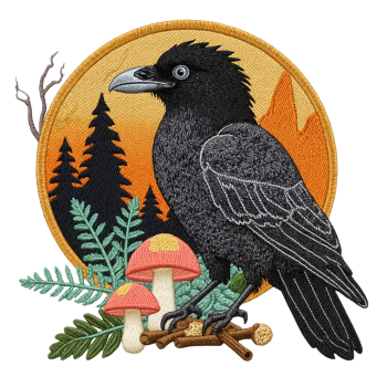 Nažehlovací obrázek havran