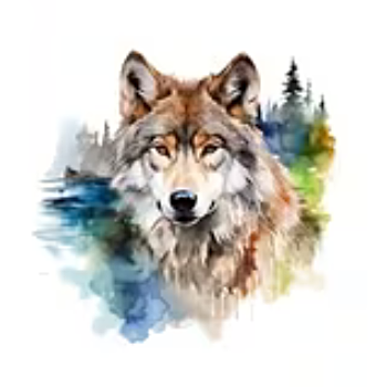 Nažehlovací obrázek vlk