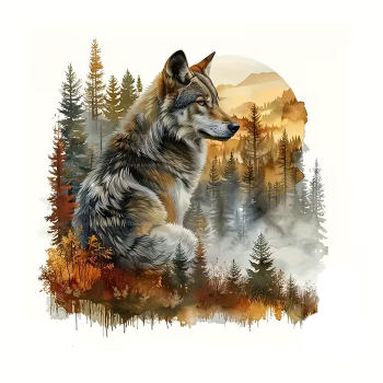 Nažehlovací obrázek vlk