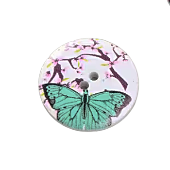 Knoflík dřevěný motýlek